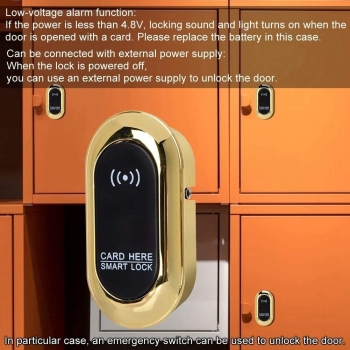 Zamek indukcyjny do szafy szuflady szfek RFID złoty [22090000583]